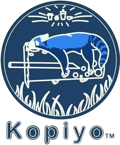 Blue circular logo with a red panda, coffee icons, and the text Kopiyo at Kopiyo, a Coffee shop in Flowood