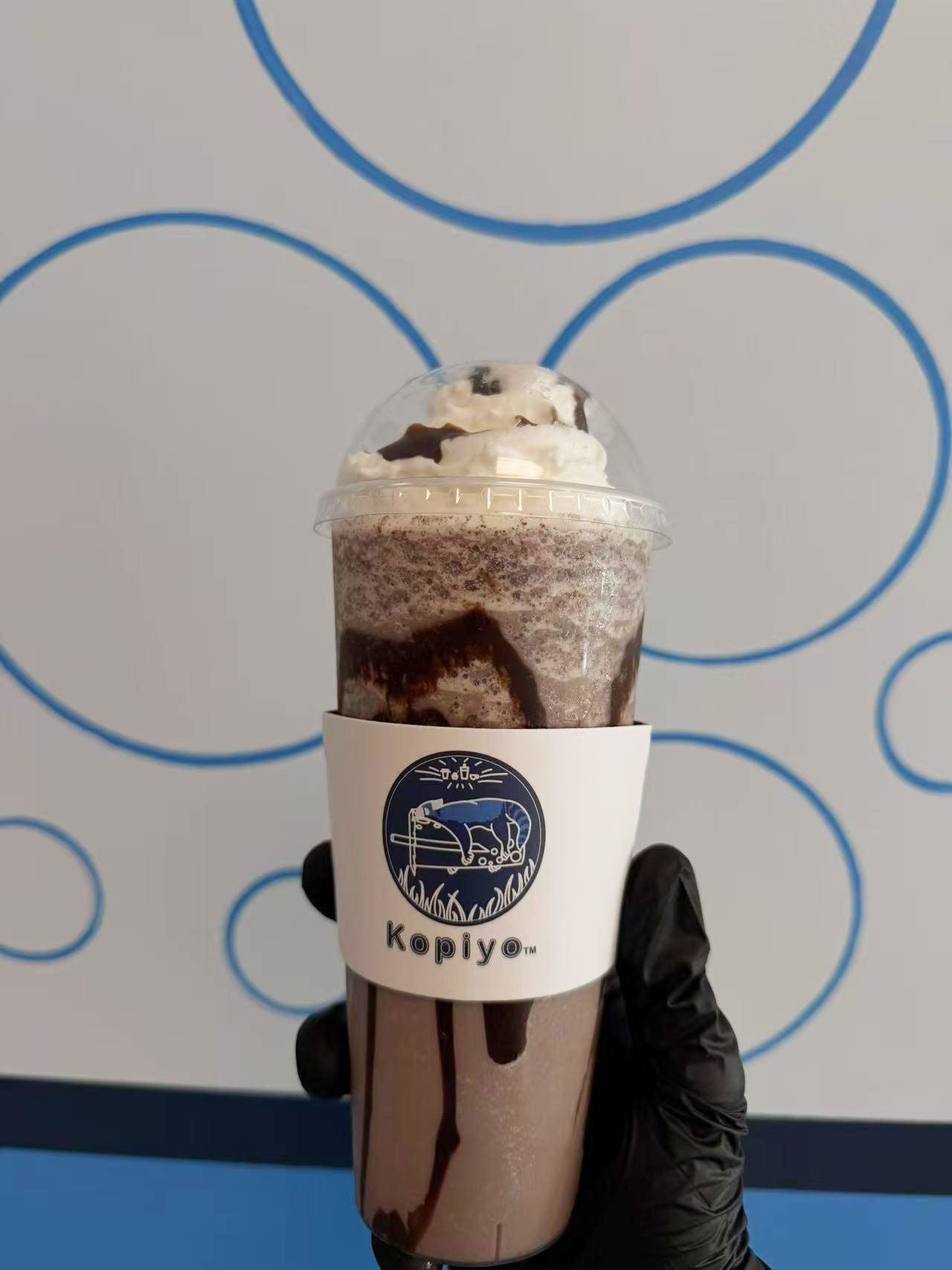 Chocolate Oreo smoothie with whipped cream in a Kopiyo cup at Kopiyo, a Coffee shop in Flowood