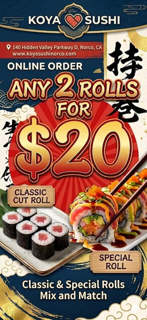 ANY 2 ROLLS FOR $20