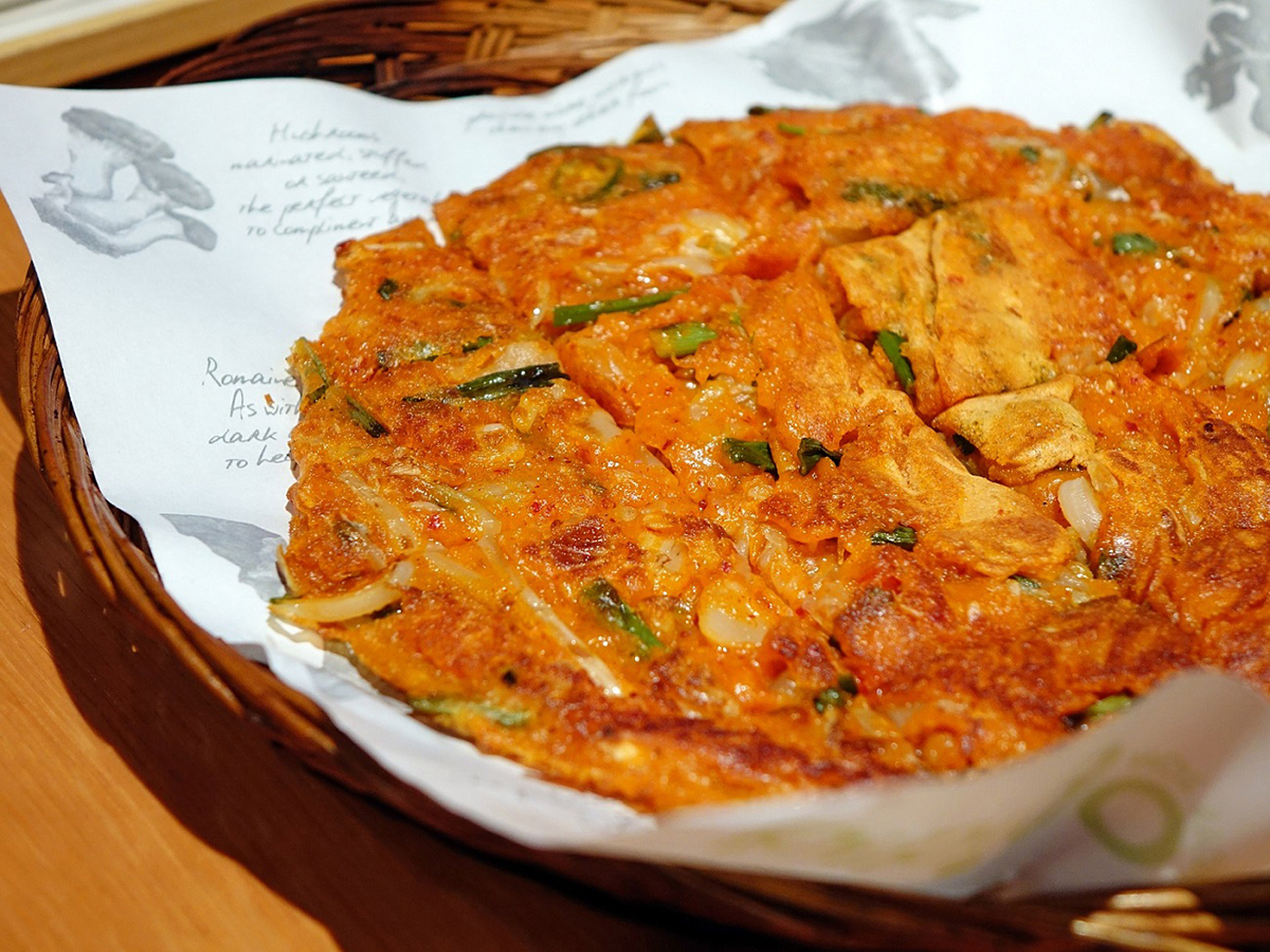 kimchi pancake at K-Pub，a Korean Restaurant in North Hollywood