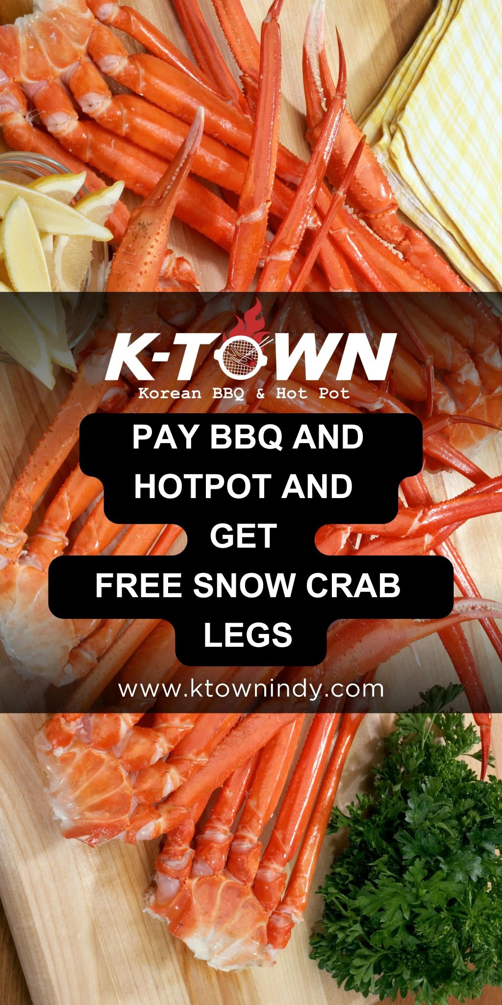 pay bbq and hotpot and get free snow crab legs pay bbq and hotpot and get free snow crab legs