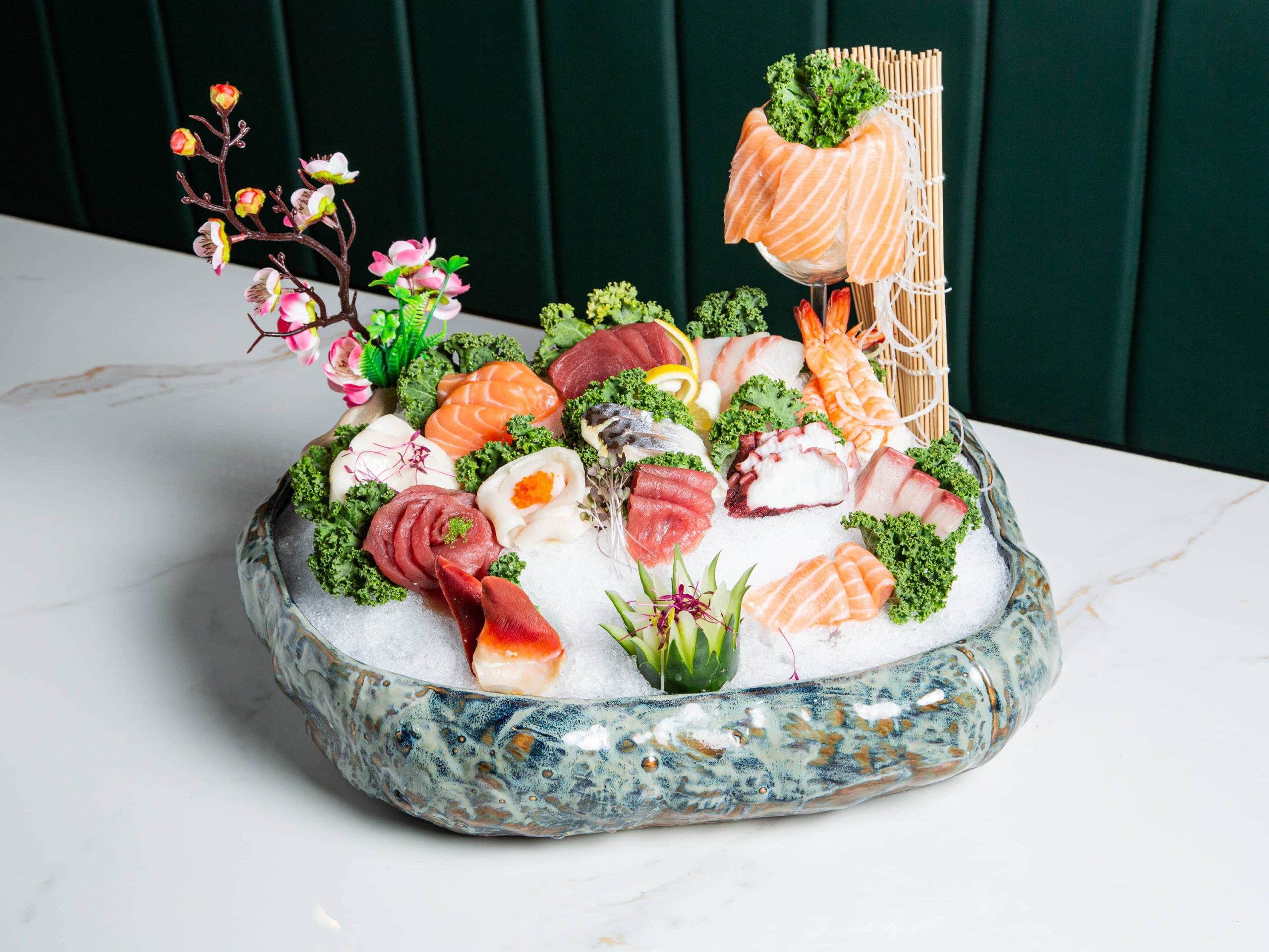 Assorted fresh raw fish platter at Kuchi, a Buffet Restaurant in Tampa