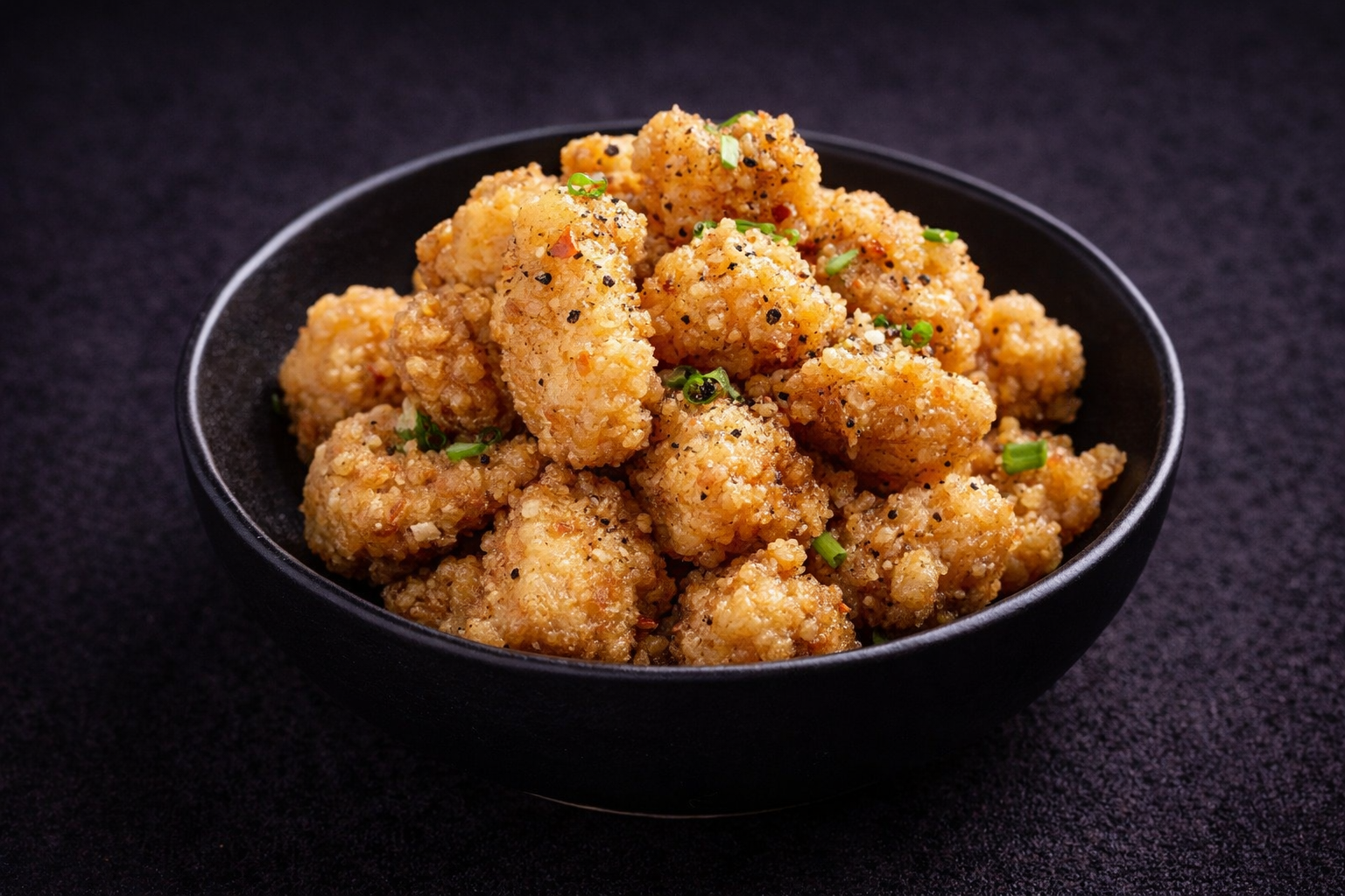 Popcorn chicken with scallions and black pepper at Kuchi buffet, a Sushi restaurant in Tampa