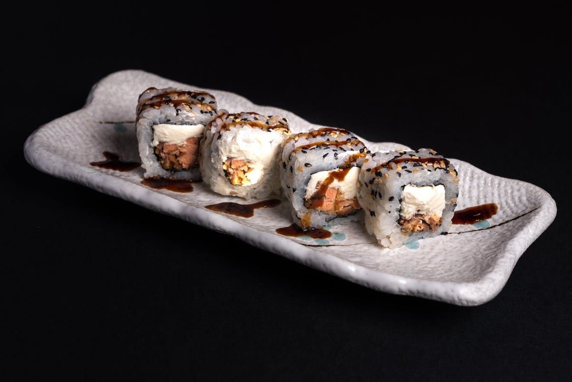 Sushi roll with tuna and cream at Kumo Sushi & Hibachi, a Japanese restaurant in Adel