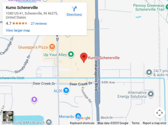 Location, 1080 US-41, Schererville, IN 46375, United States 1080 US-41, Schererville, IN 46375, United States