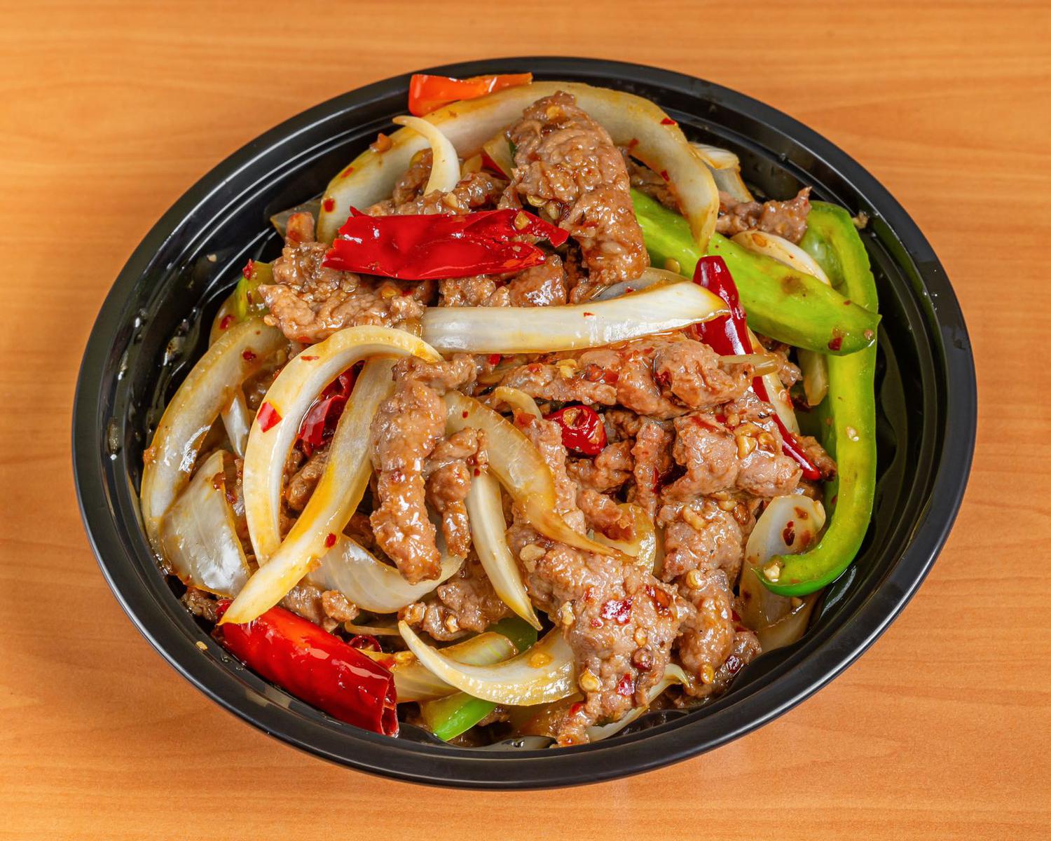 Kungfu-Rice-Asian-Restaurant-Spicy-Beef-with-Onions-Houston Spicy Beef with Onions at Kungfu Rice,a Asian Restaurant in Houston