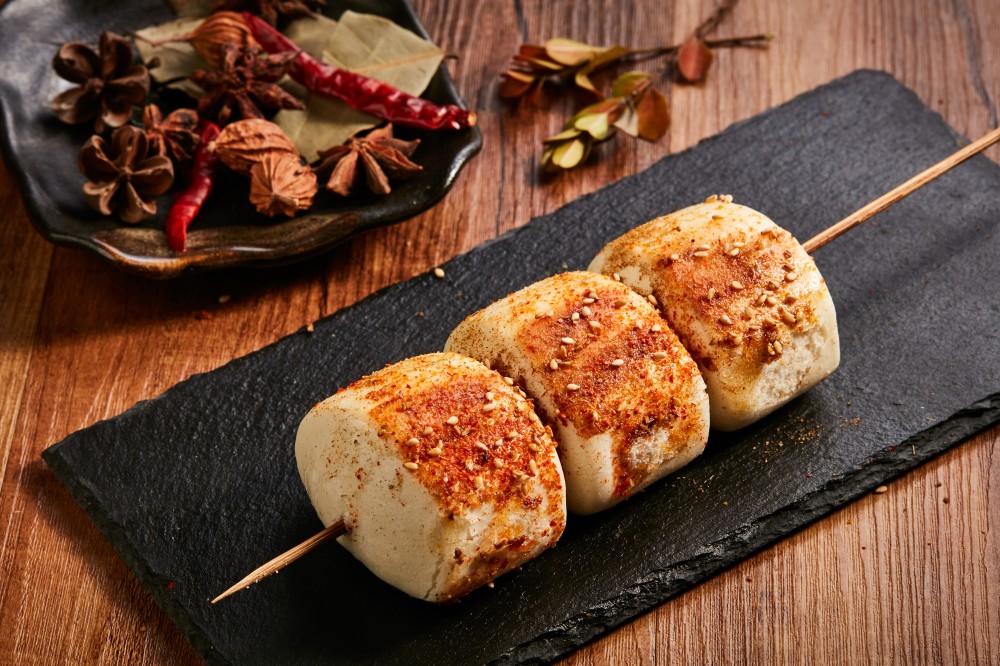 Kwa-Food-Deep-Fried-Skewers-Barbecue-Restaurant-steamed-bun-Jersey-City Steamed bun from Kwa Food, a barbecue restaurant in Jersey City
