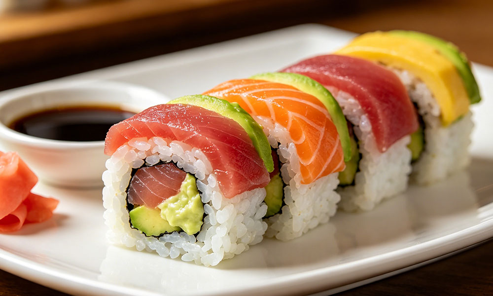 Rainbow roll at Kyoka Sushi bar & Grill, a Sushi restaurant in Rpind Rock
