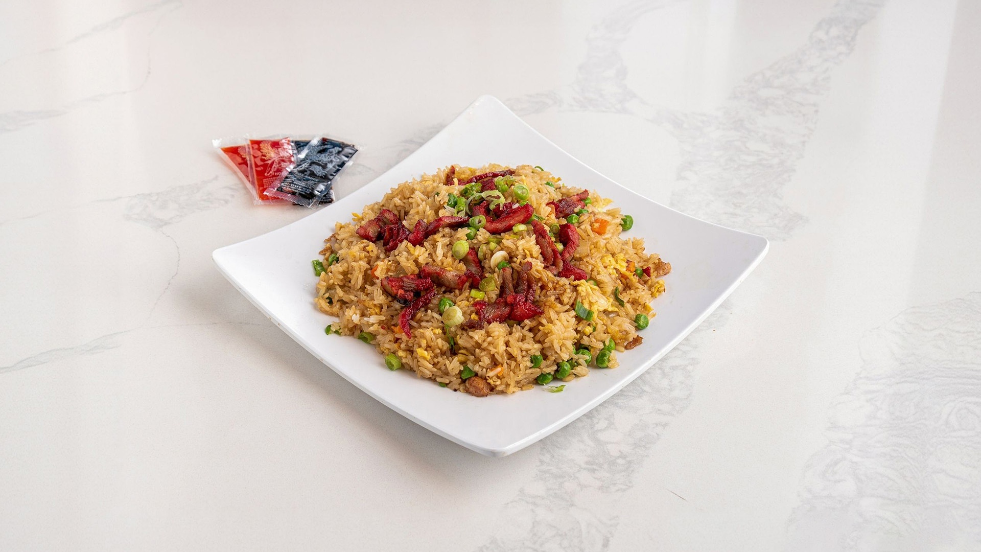 BBQ Pork Fried Rice at Hong Kong Chinese Food, Chinese Restaurant in Commerce