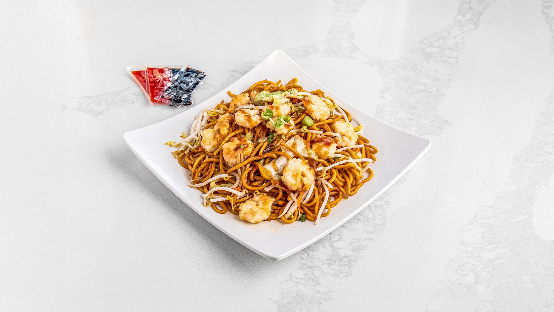 Shrimp Chow Mein at Hong Kong Chinese Food, Chinese Restaurant in Commerce