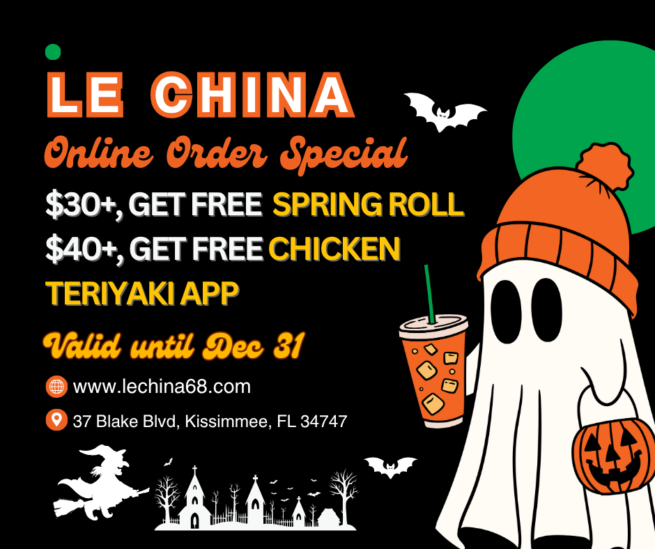 $30+ any item, Get Vegetable Spring Roll(2) Free
$40+ any item, Get Chicken Teriyaki App(4) Free