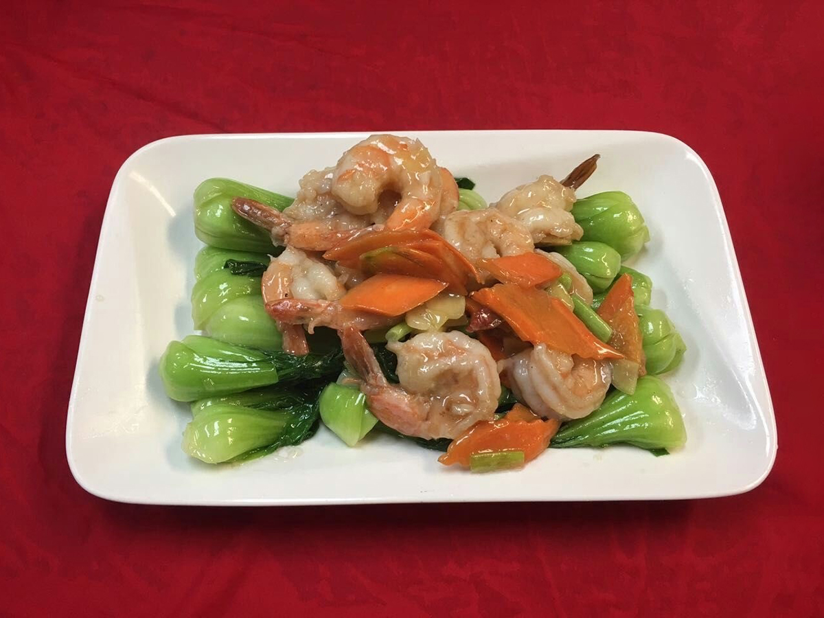 Lee-Cafe-Chinese-Restaurant-Stir-fried-shrimp-and-vegetables-Fort-Mill Stir-fried shrimp and vegetables at Lee Cafe, a Chinese Restaurant in Fort Mill