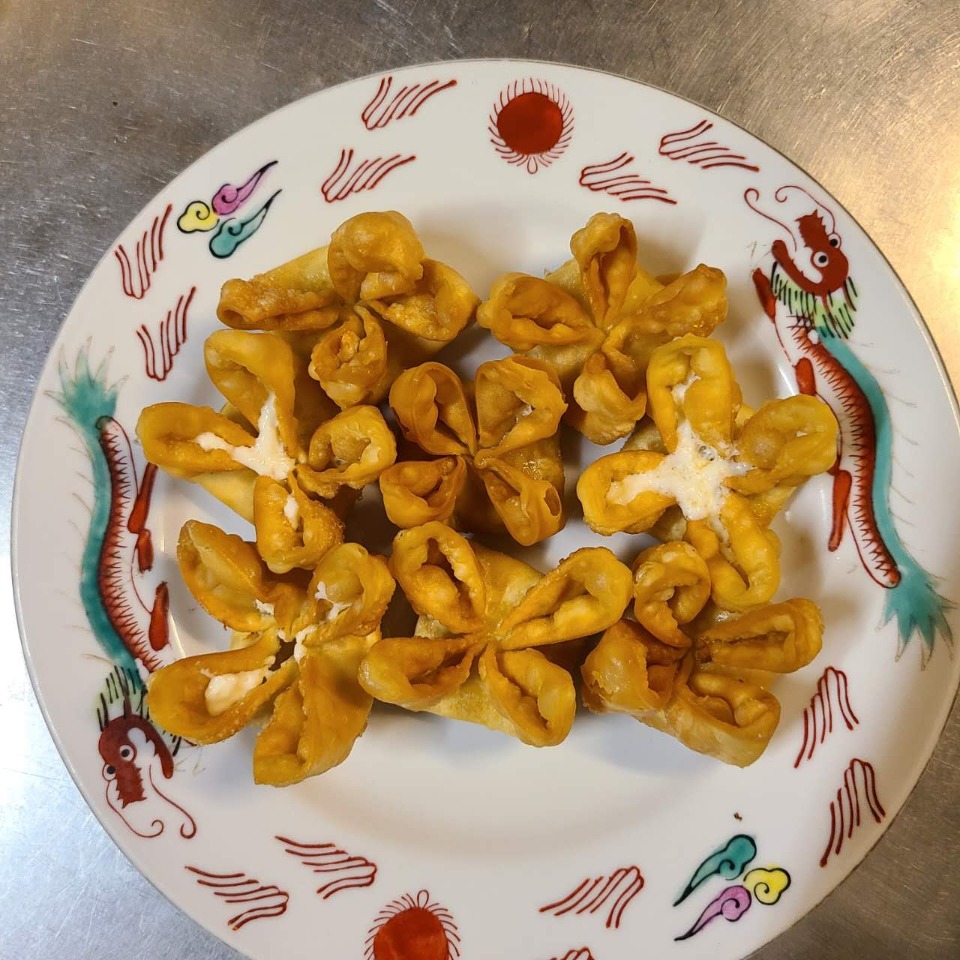 Cream Cheese Wonton(8) at Lee's Canton Chinese Restaurant, a Chinese restaurant in Yuba City