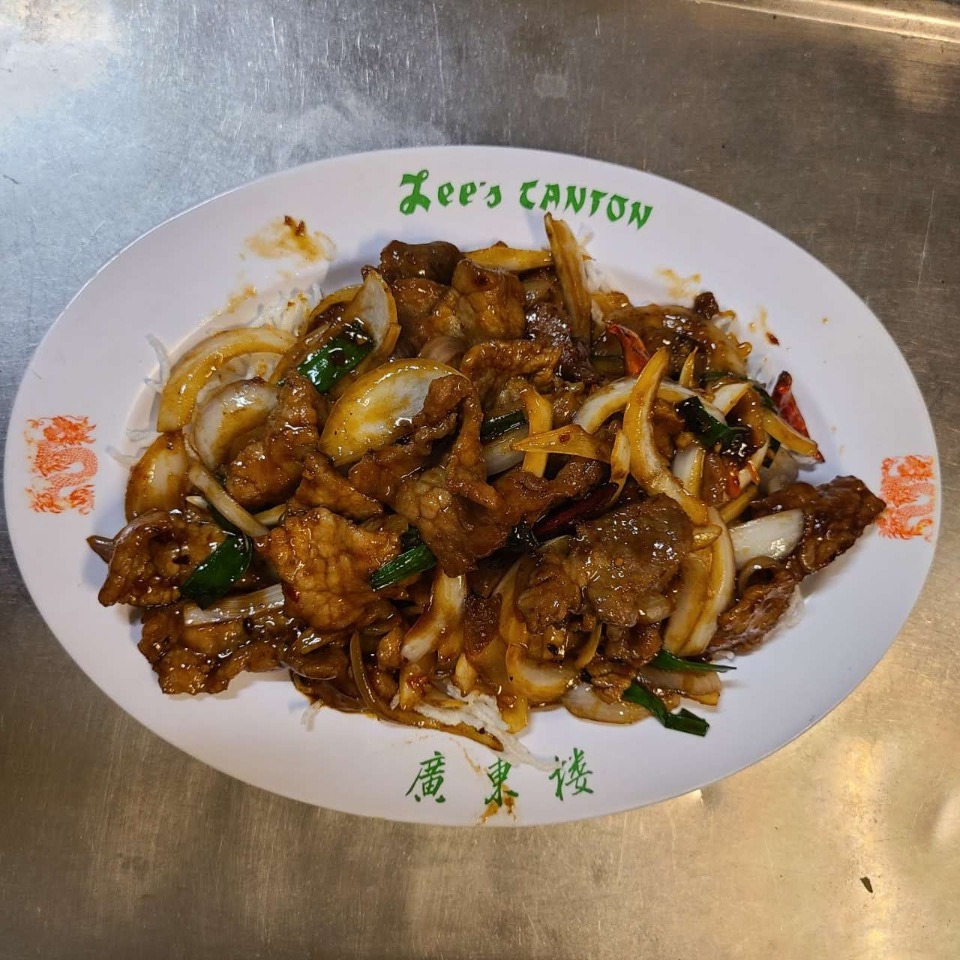 Lee's-Canton-Chinese-Restaurant-Mongolian-Beef-Yuba-City Mongolian Beef at Lee's Canton Chinese Restaurant, a Chinese restaurant in Yuba City