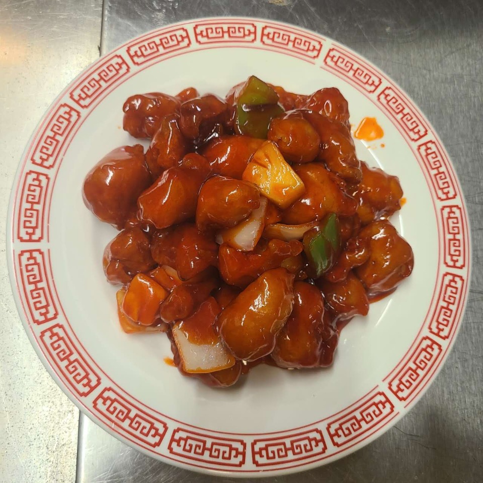 Lee's-Canton-Chinese-Restaurant-Sweet-&-Sour-Pork-Yuba-City Sweet & Sour Pork at Lee's Canton Chinese Restaurant, a Chinese restaurant in Yuba City