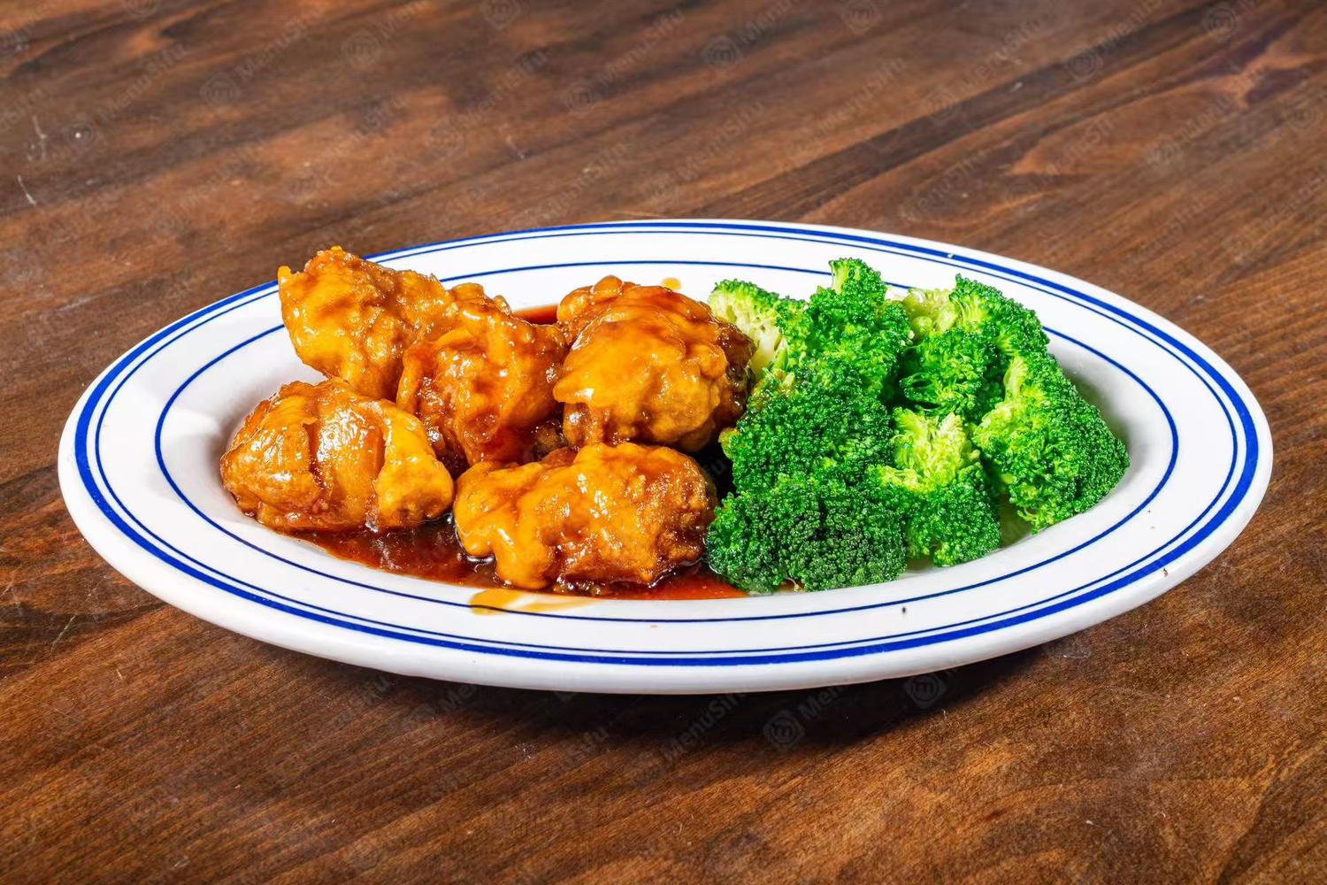 Orange Chicken at Lee’s Hunan Chinese Restaurant in Aberdeen