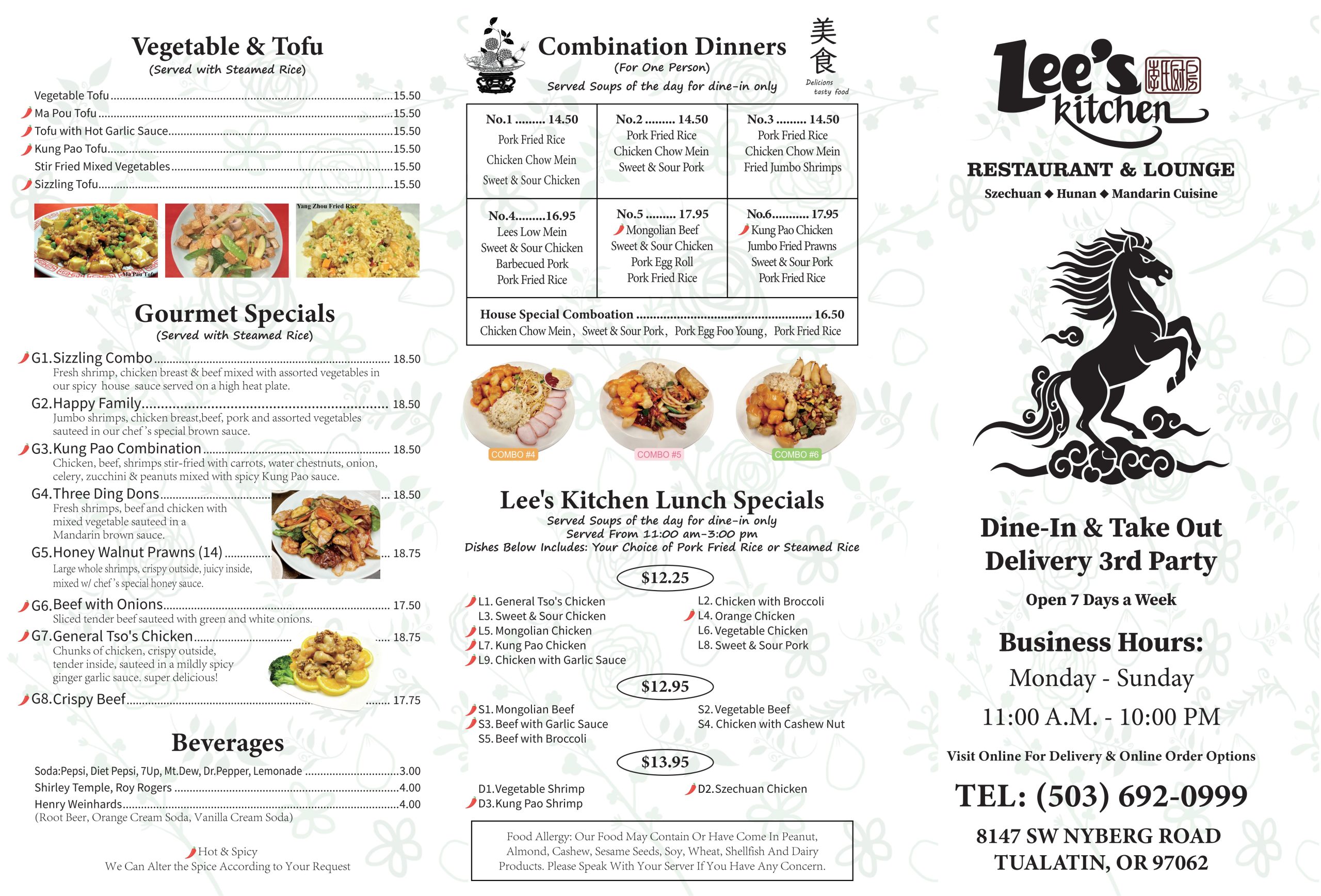 Restaurant menu 2, detailed description provided below