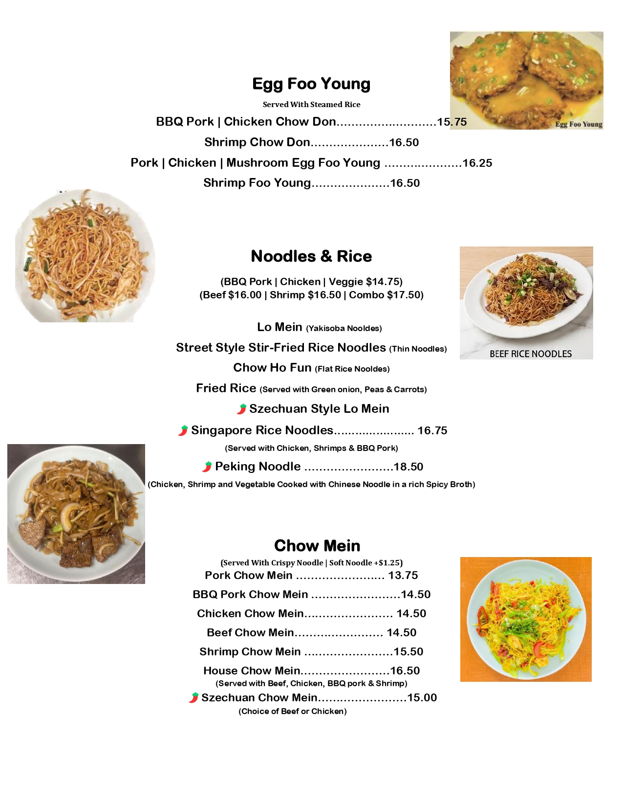 Restaurant menu 5, detailed description provided below