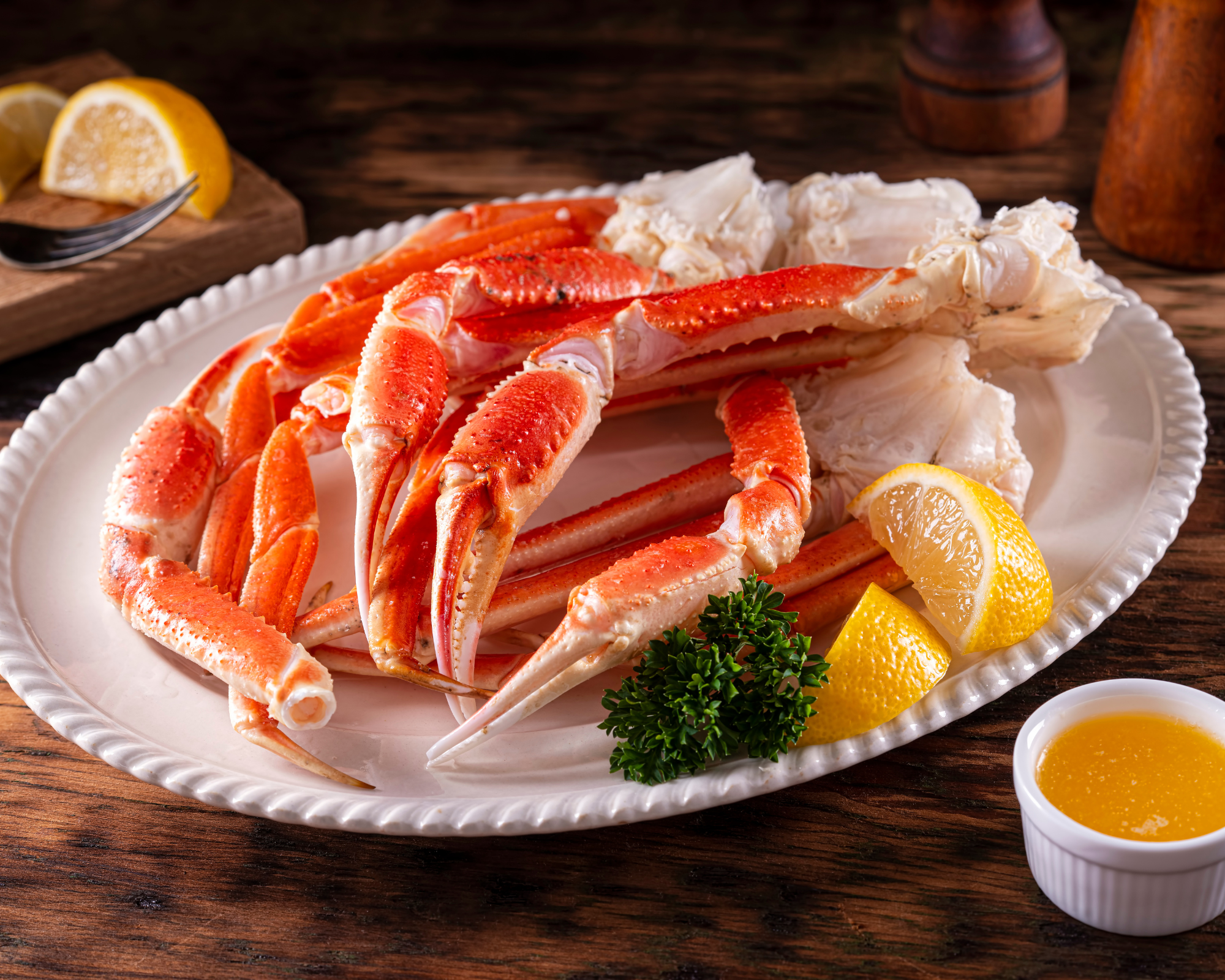 Snow crab legs served at Lee's Seafood Boil, a seafood restaurant in Solon.