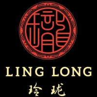 Red circular emblem logo with Chinese characters for Ling Long at Ling Long, a Asian Restaurant in Oklahoma City