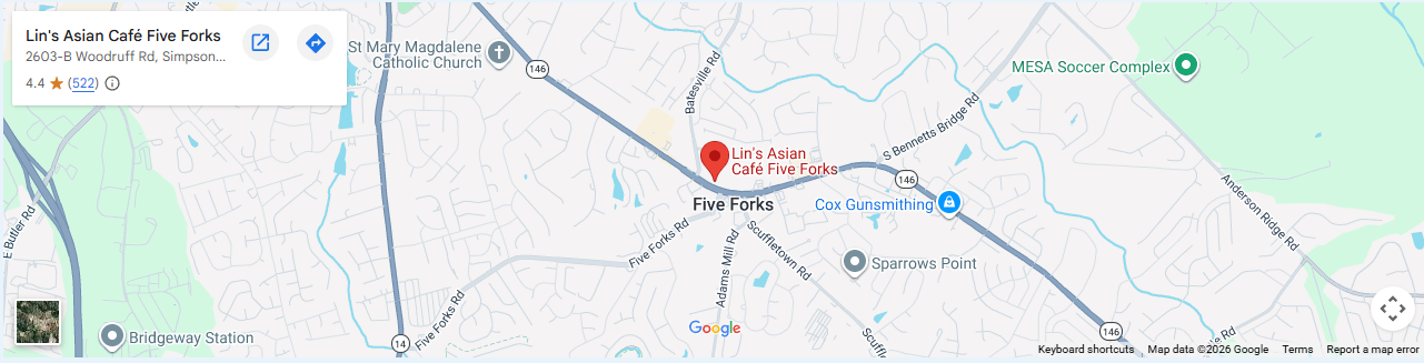 Location 2603-B Woodruff Rd, Simpsonville, SC 29681, United States Location 2603-B Woodruff Rd, Simpsonville, SC 29681, United States