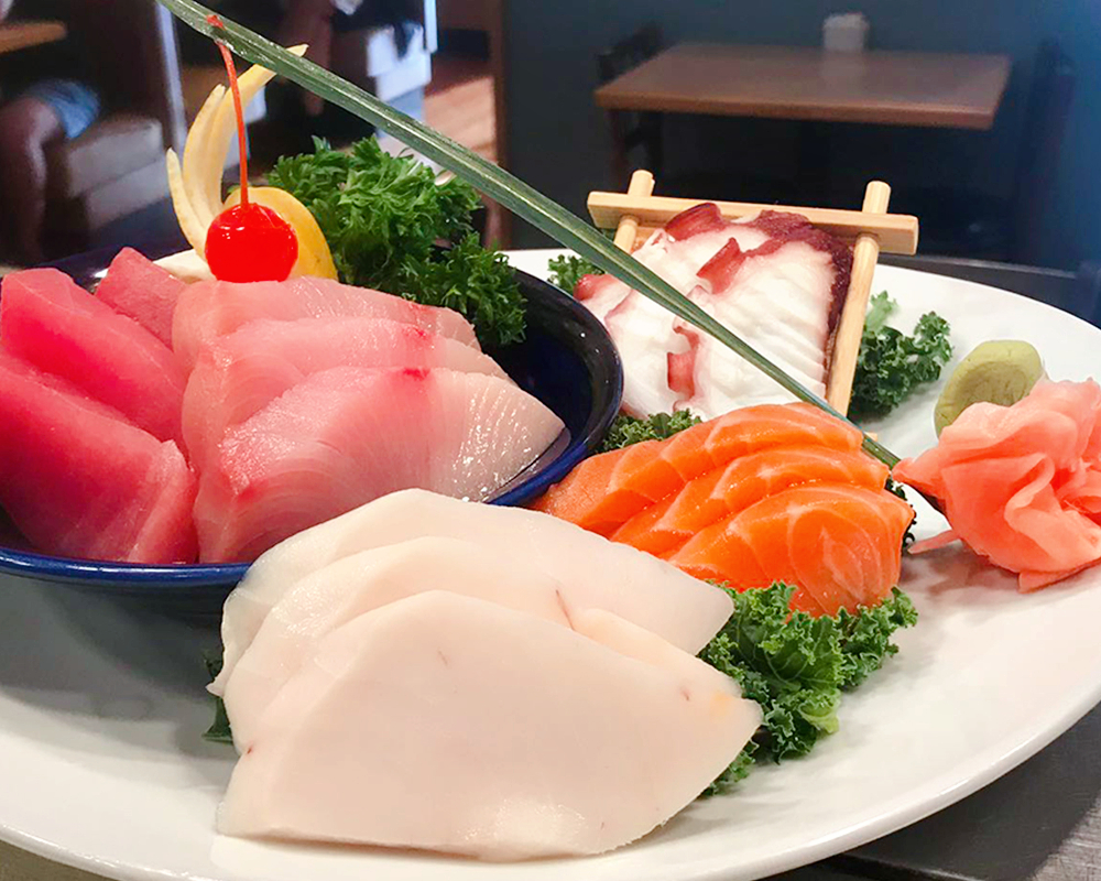 Premium Sashimi Plate - Assorted fresh sashimi with garnishes at Little Tokyo (Madison), a Japanese Restaurant in Madison