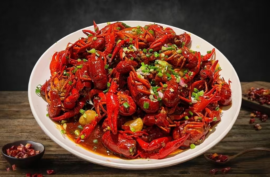 2 Pounds Spicy Crayfish - Large portion of spicy - flavored crayfish at Live Frog - Sezchuan Grilled Fish & Frog, a Chinese Restaurant in Flushing