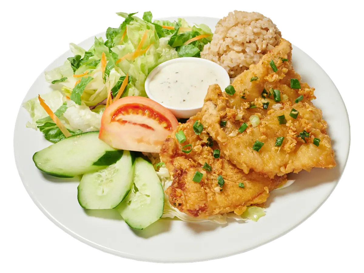 Crispy Chicken Cutlet Plate at L&L Hawaiian barbecue, Hawaiian Restaurant in Honolulu