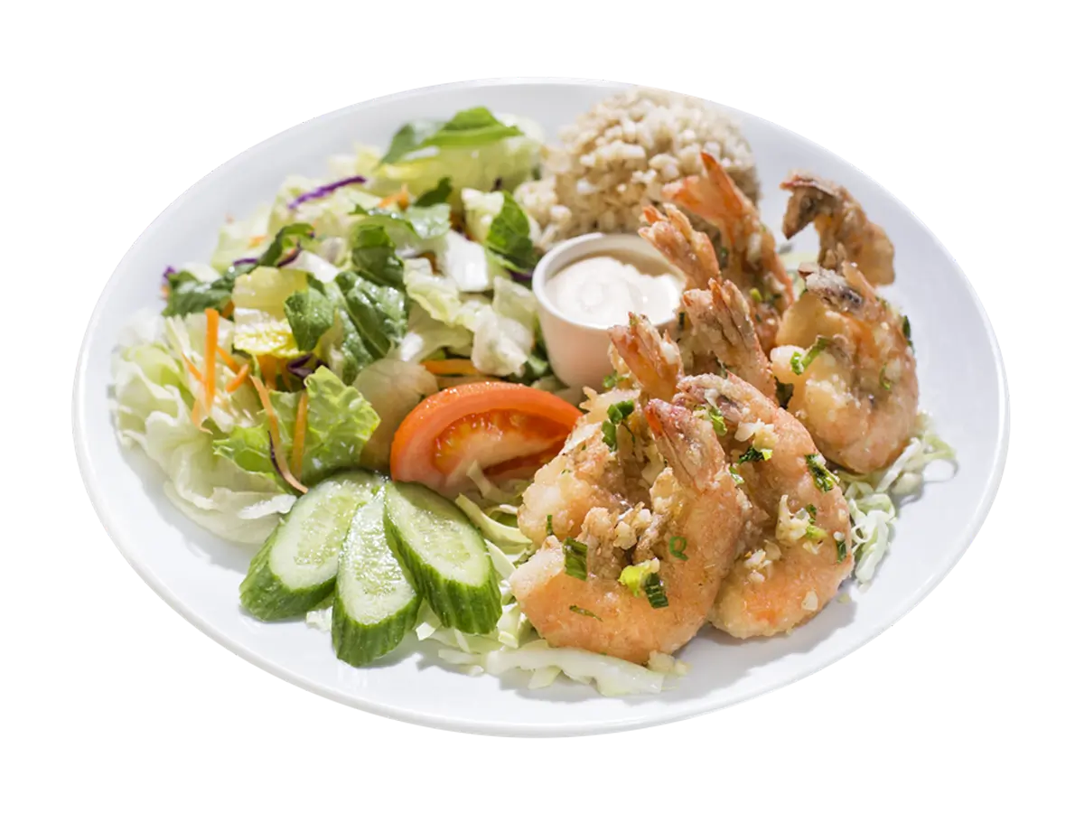 Garlic Butter Shrimp Plate at L&L Hawaiian barbecue, Hawaiian Restaurant in Honolulu