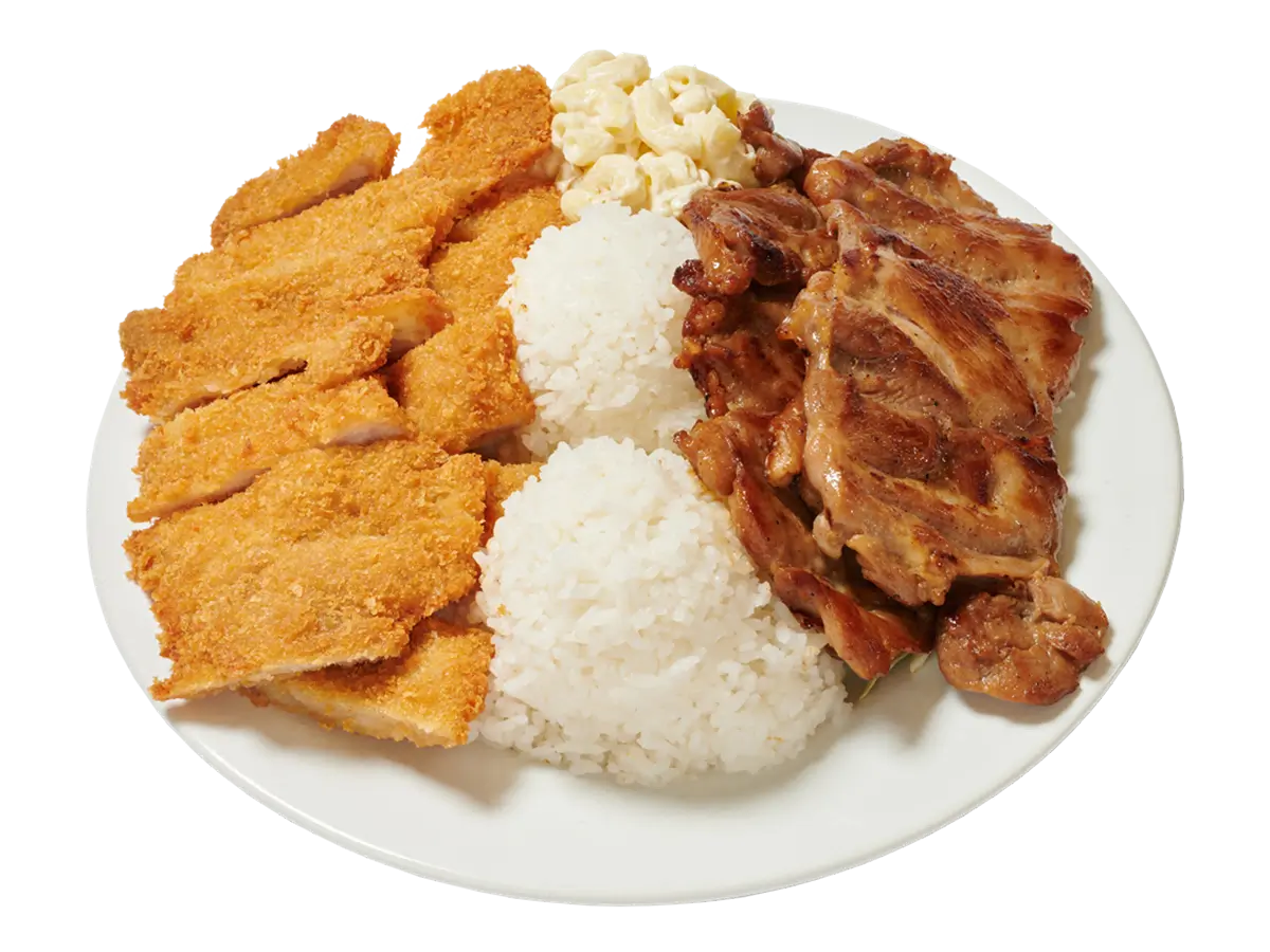 Mixed Protein Plate at L&L Hawaiian barbecue, Hawaiian Restaurant in Honolulu