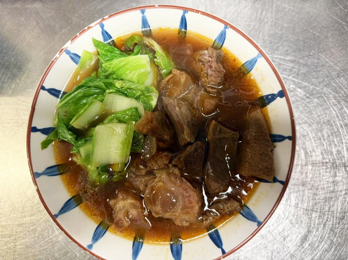 Bowl of beef noodle soup at Looking for Chai，a Taiwanese Restaurant in Edmonds