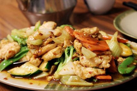 Chicken with Garlic Sauce at Lotus Restaurant, a Chinese Restaurant in Auburn