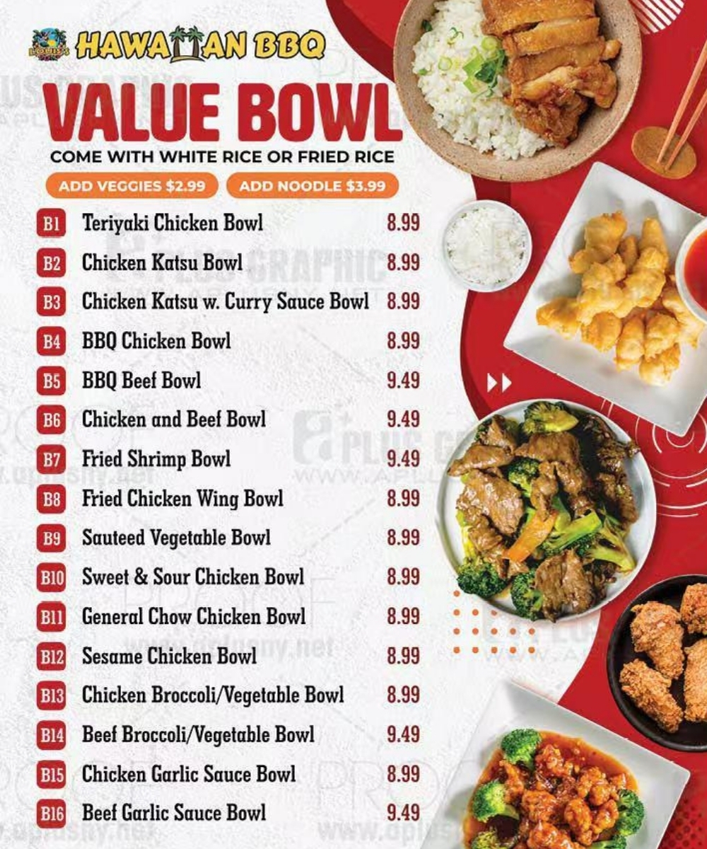 Restaurant menu 1, detailed description provided below