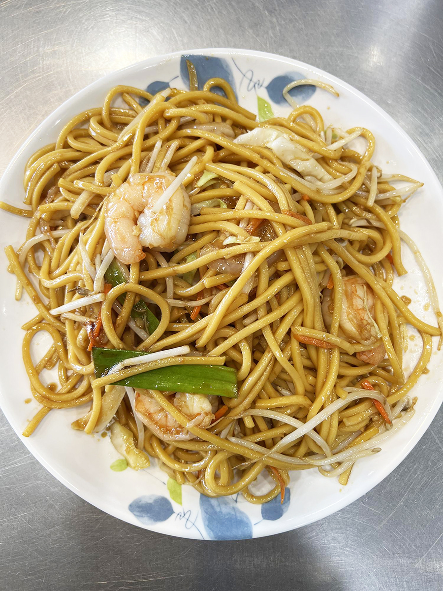 Shrimp chow mein at Lucki Panda，a Chinese Restaurant in Henderson