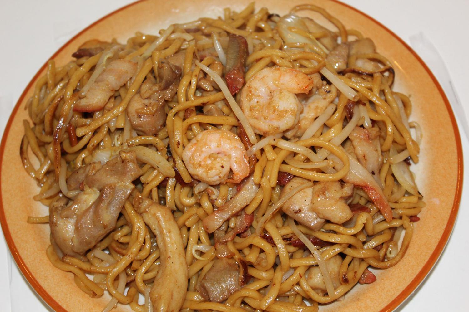 Combo chow mein at Lucky Dumpling House, a Chinese restaurant in Sacramento