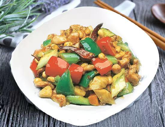 Sichuan-style stir-fried chicken with peanuts and chili peppers at Lucky Garden, a Chinese Restaurant in Methuen