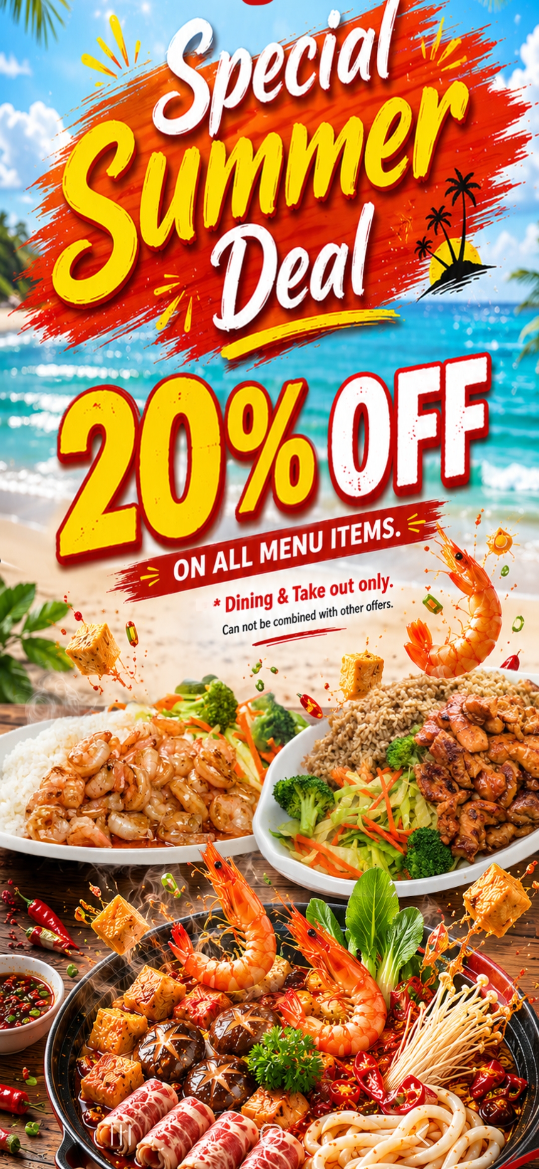 20% OFF on all menu items