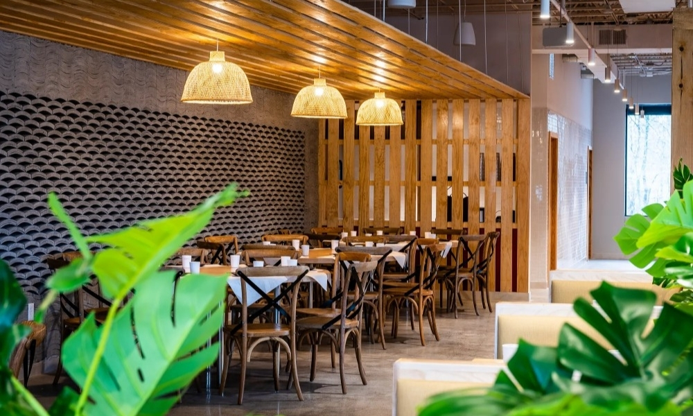 Bright and cozy interior dining area at Mama Chang, a Chinese Restaurant in Colmar