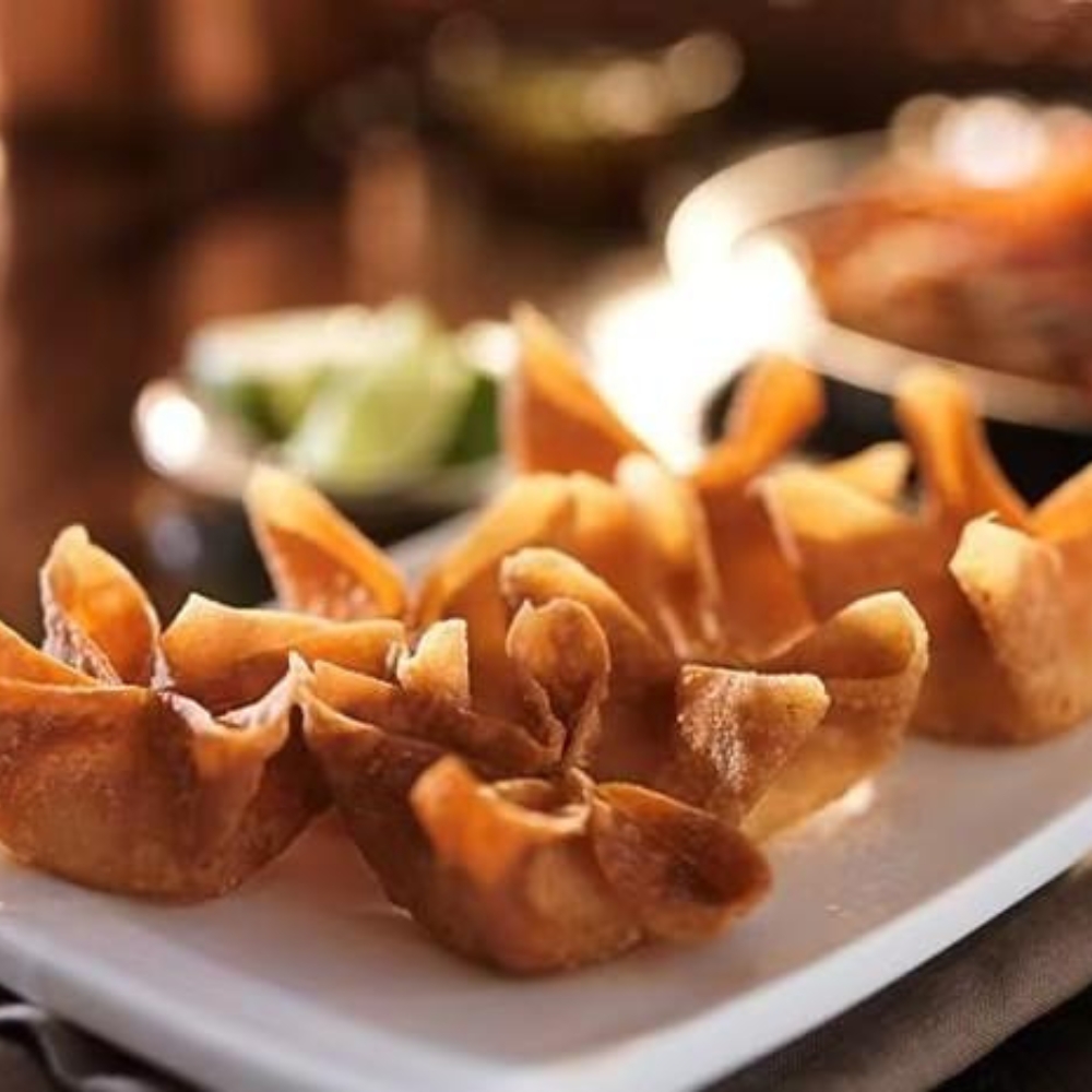 Mama-Hong’s-Pho-&-Bistro-Vietnamese-Restaurant-Fried-Wontons-Mustang Crispy fried wontons, a delicious appetizer at Mama Hong's Pho & Bistro, a Vietnamese Restaurant in Mustang.
