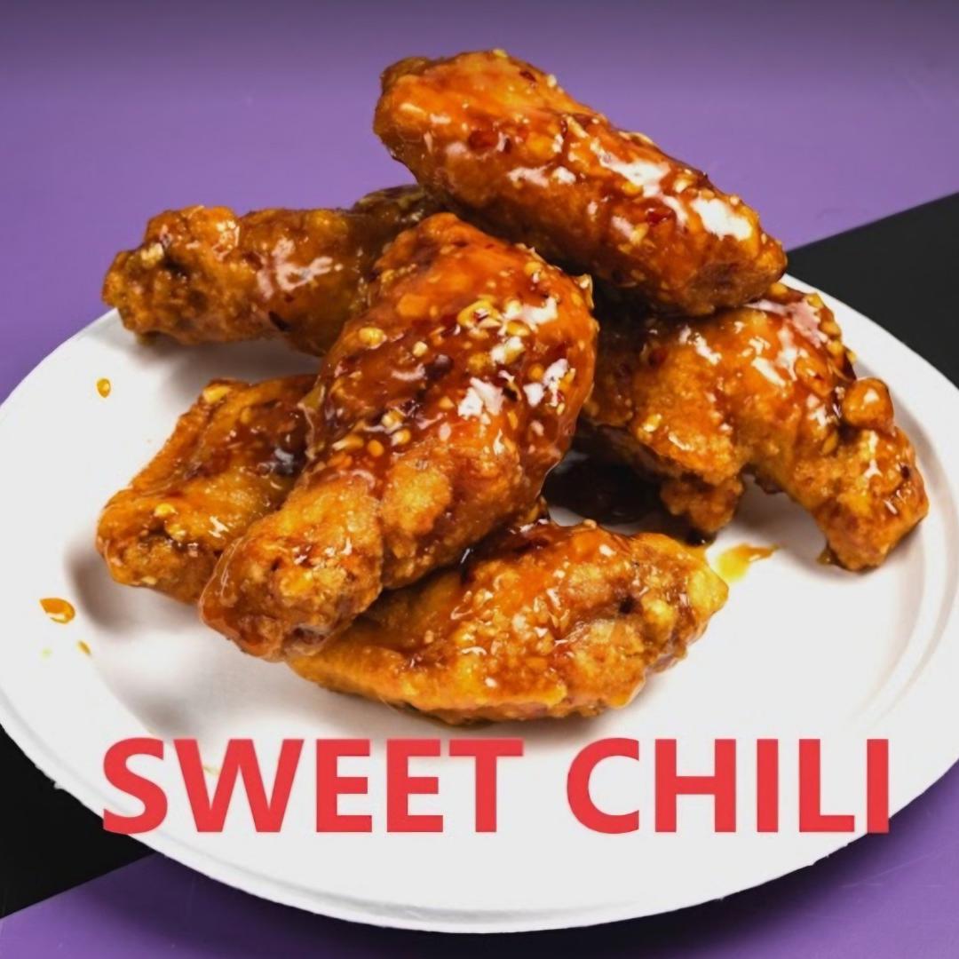 Mama-Mias-Pizza-&-Wings-Pizza-restaurant-Sweet-Chili-Chicken-Wings-Philadelphia Fried chicken wings coated in sweet chili sauce at Mama Mias Pizza & Wings, a Pizza restaurant in Philadelphia