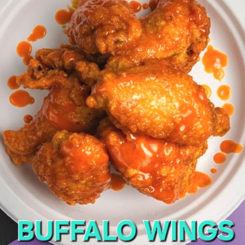 Mama-Mias-Pizza-&-Wings-Pizza-restaurant-Buffalo-Chicken-Wings-Philadelphia Fried chicken wings coated in classic Buffalo sauce at Mama Mias Pizza & Wings, a Pizza restaurant in Philadelphia