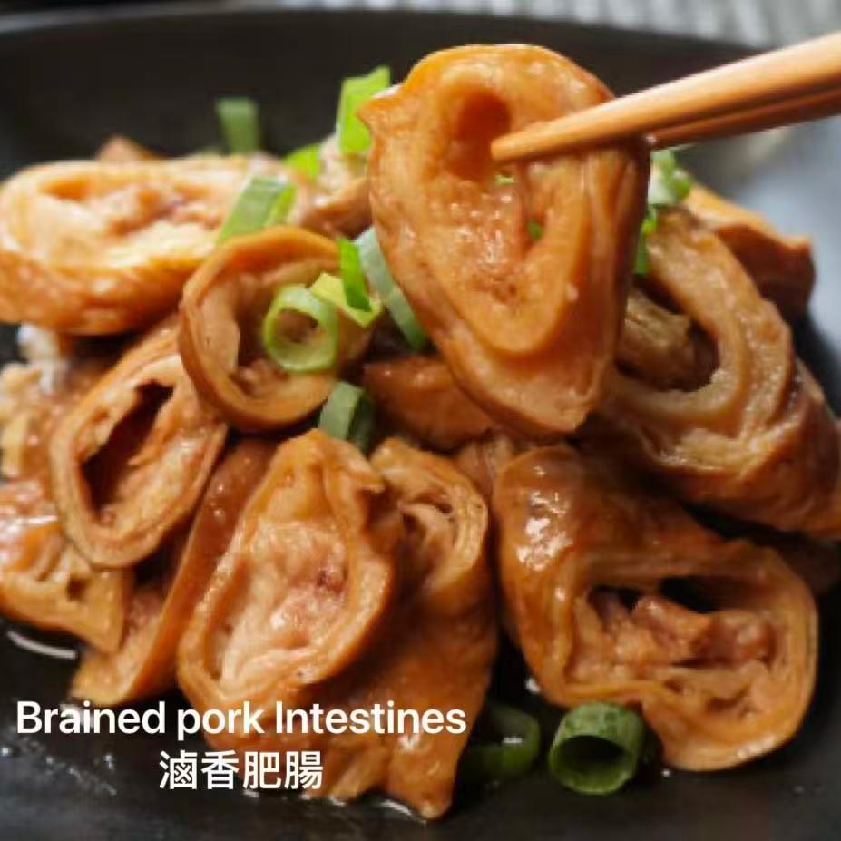 Mango-Island-Chinese-Taiwanese-Restaurant-Braised-Pork-Intestines-Orlando Tender braised pork intestines with scallions at Mango Island, a Chinese Taiwanese Restaurant in Orlando