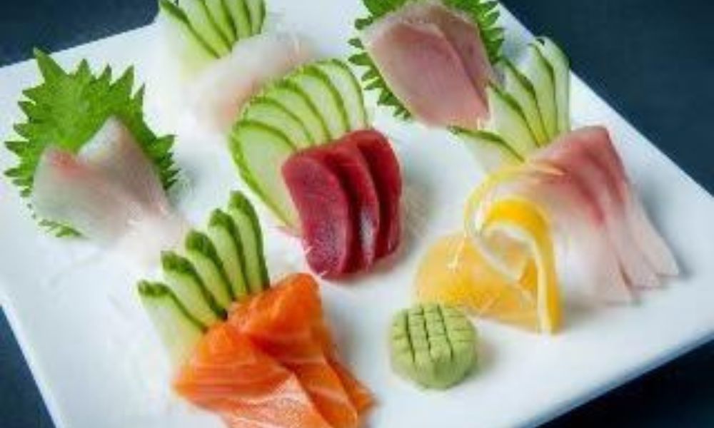 Premium assorted sashimi platter at Maple Sushi Go, a Sushi Restaurant in Lisle