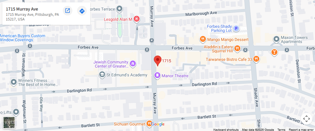 Location, 1715 Murray Ave, Pittsburgh, PA 15217