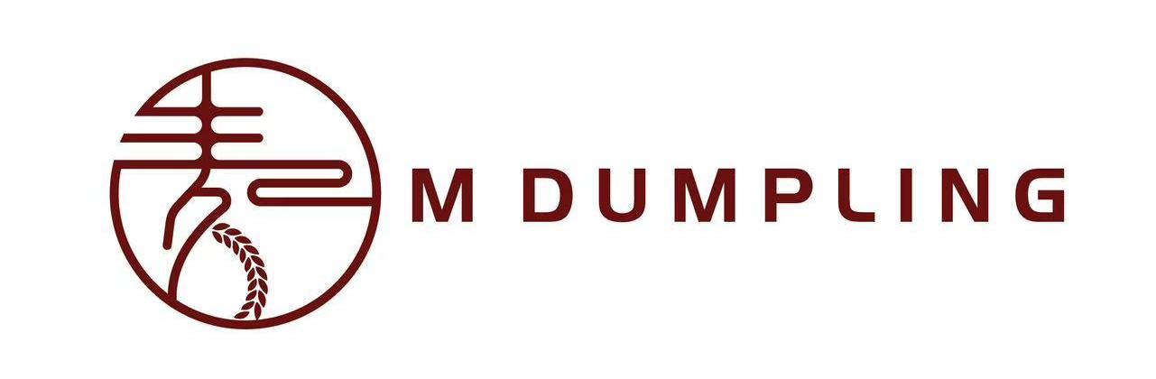 This is the M Dumpling restaurant logo at M Dumpling, a Chinese restaurant in Fremont