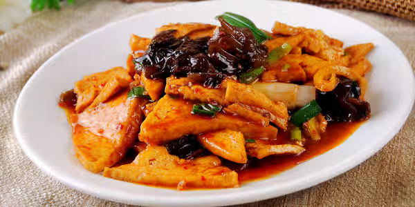 Mei’s-Foodie-Hub-Asian-Restaurant-Braised-Tofu-Andrews Braised Tofu at Mei's Foodie Hub Asian Restaurant in Andrews