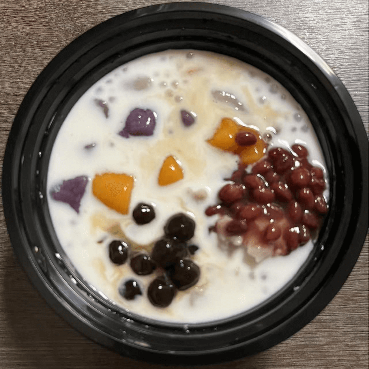 Coconut milk dessert with sago and taro balls at Metro Hong Kong Dessert and Milk Tea, a Chinese Hong Kong Restaurant in San Francisco