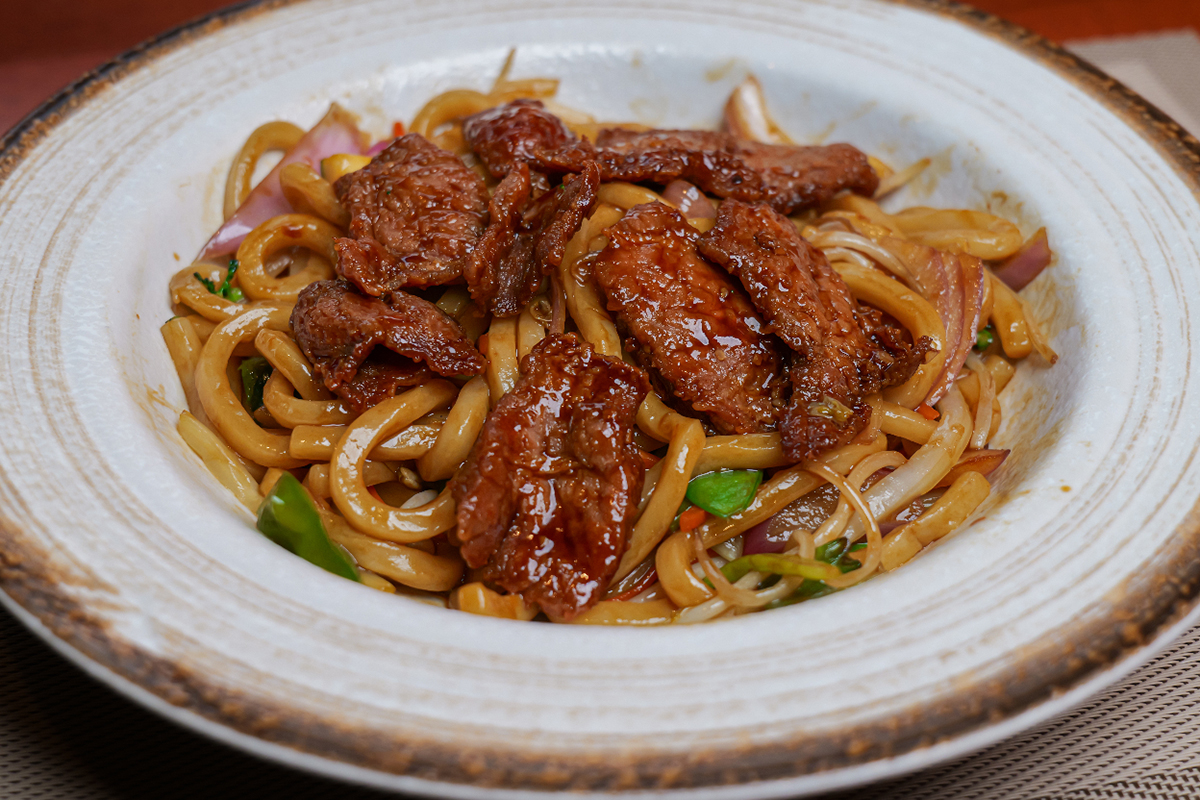 basi beef udon at M Fresh，a Asian Fusion Restaurant in Duncan