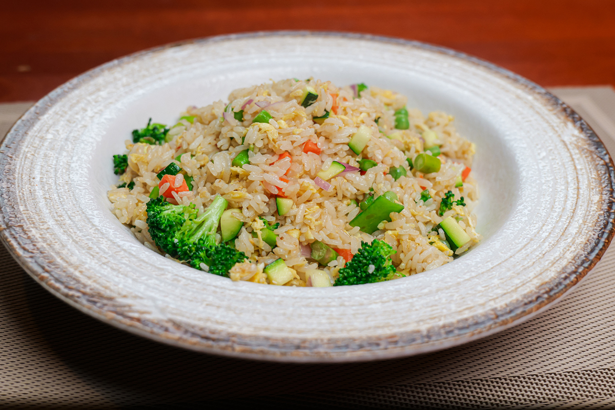 veggies fried rice at M Fresh，a Asian Fusion Restaurant in Duncan
