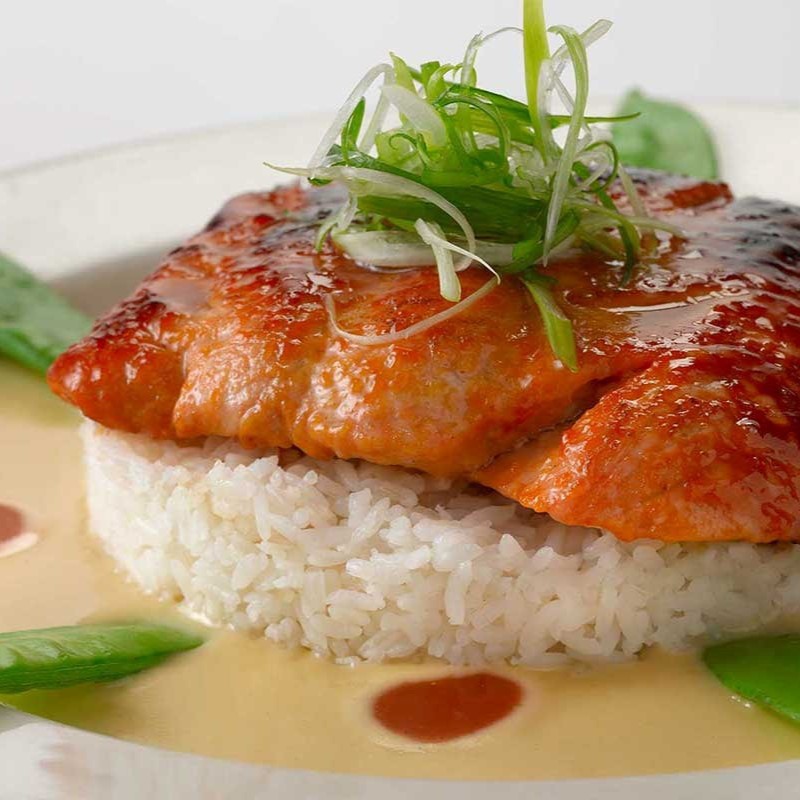 miso salmon at M Fresh, an Asian Fusion Restaurant in Duncan